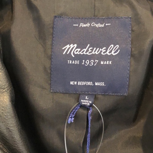 NWT Madewell Leather Motorcycle Jacket - Picture 7 of 11